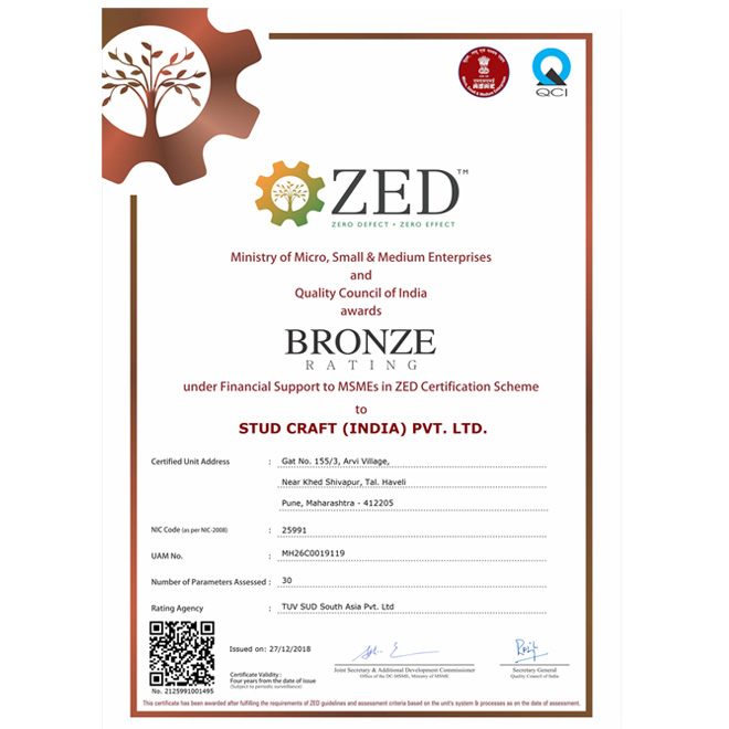 Stud Craft ZED Certification